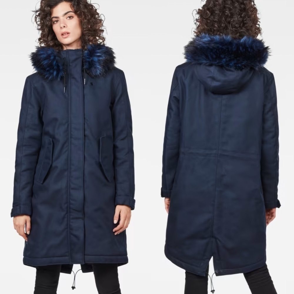 G-Star NWOT Rovic Boyfriend padded parka coat navy  S